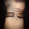 copper rainbow moonstone cuff for women genuine pure healing wrist arm stacker bracelet bangle wedding anniversary gifts for her rose gold white blue clear gem stone crystal southwestern cowgirl western unique one of a kind fine jewelry metalsmith