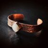 copper rainbow moonstone cuff for women genuine pure healing wrist arm stacker bracelet bangle wedding anniversary gifts for her rose gold white blue clear gem stone crystal southwestern cowgirl western unique one of a kind fine jewelry metalsmith