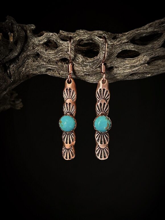 Turquoise & Copper Earrings