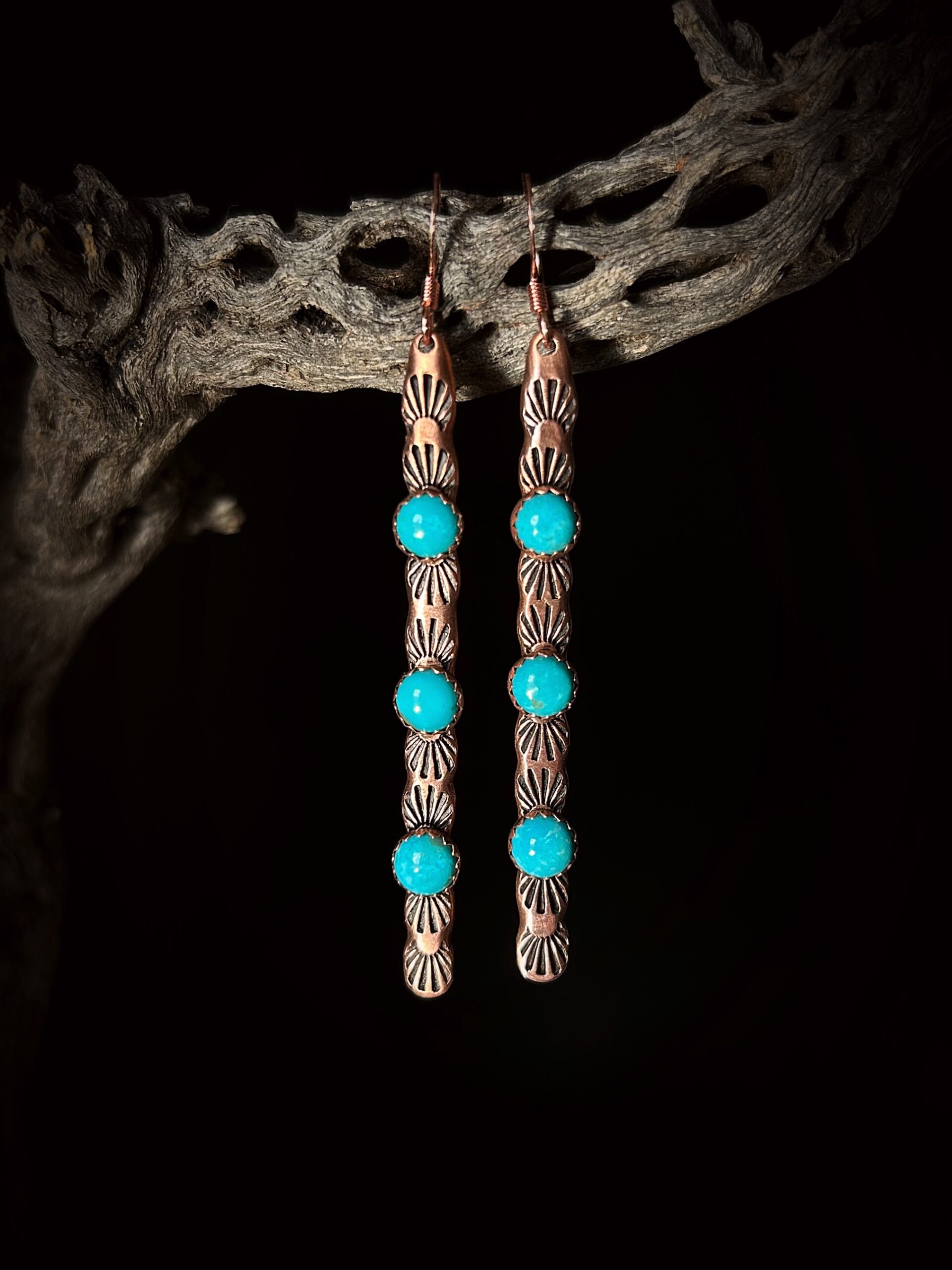 Turquoise & Copper Earrings