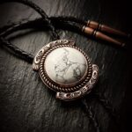 White Howlite & Copper Bolo Tie - Image 3
