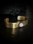 Moonstone & Brass Cuff - Image 3