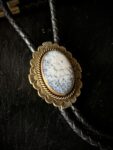 Brass Dendritic Opal Bolo Tie - Image 2