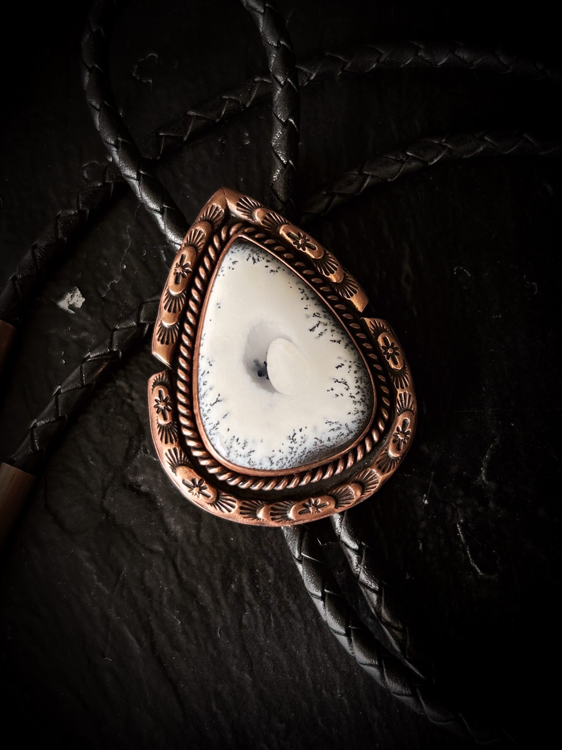 Copper Dendritic Opal Bolo