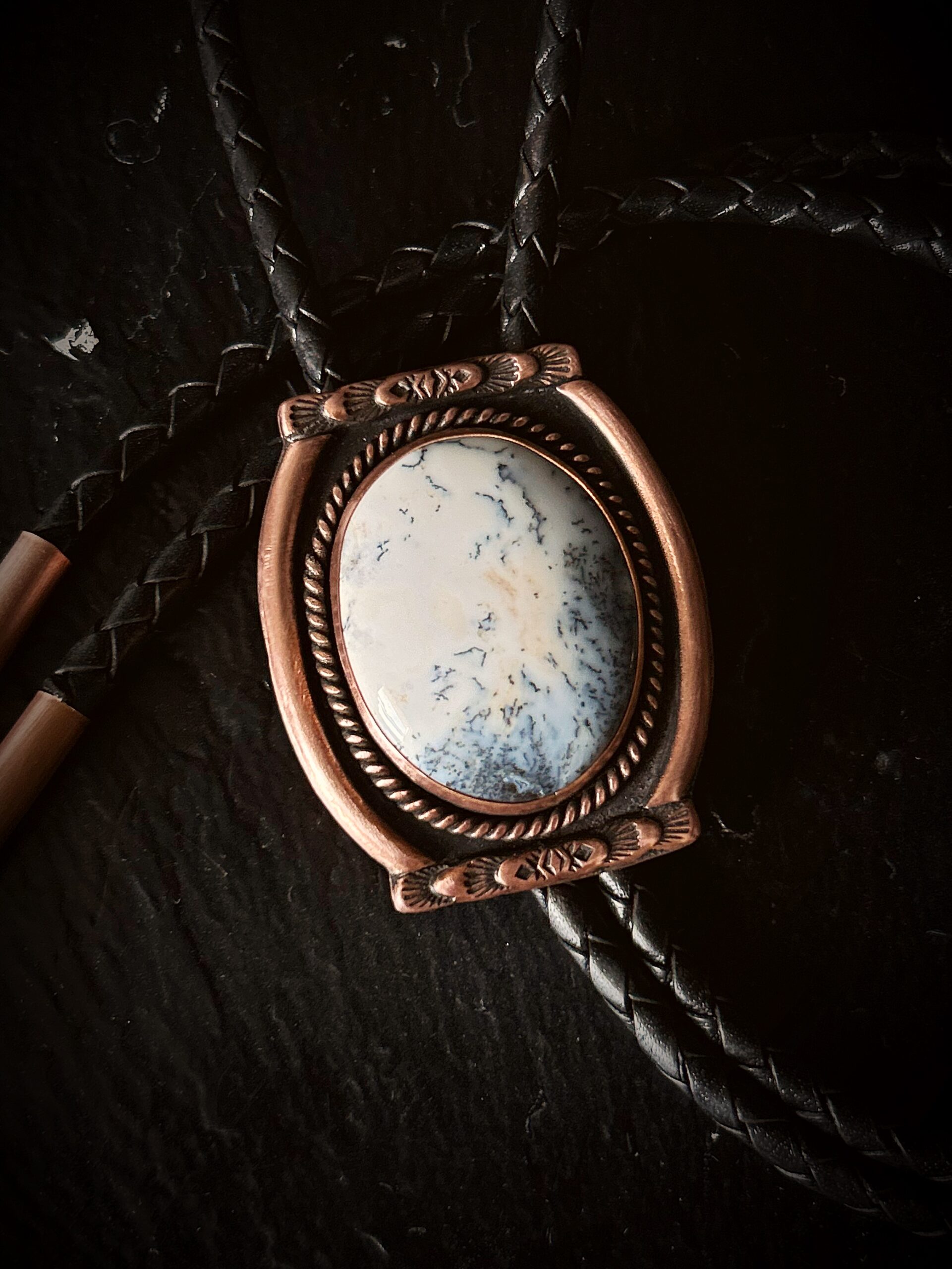 Copper Dendritic Opal Bolo