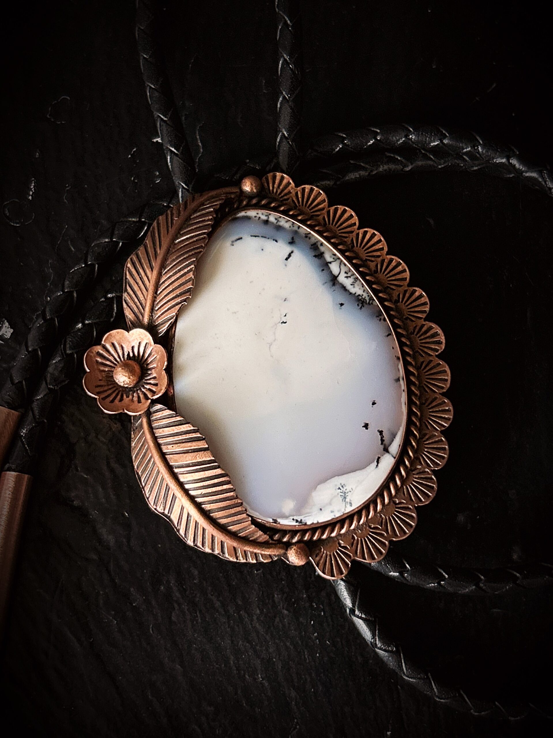 Copper Dendritic Opal Bolo