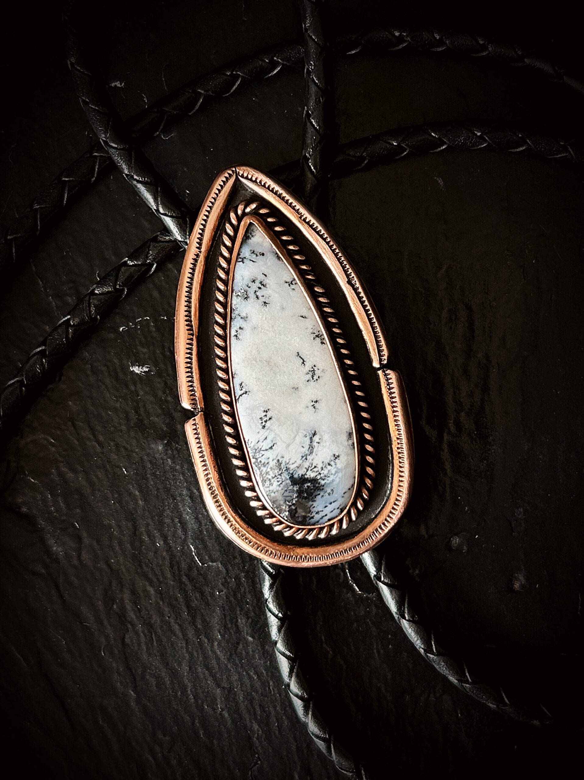 Copper Dendritic Opal Bolo