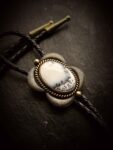 Brass Dendritic Opal Bolo Tie - Image 2